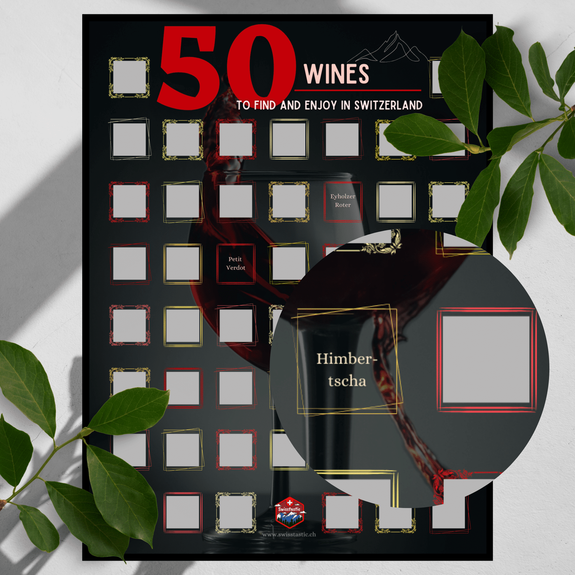 50 CÉPAGES suisses - Affiche à gratter - Image 2